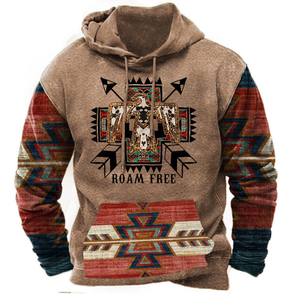 3D Print Mens Hoodie - Trendy Digital Print Hoodie for Men