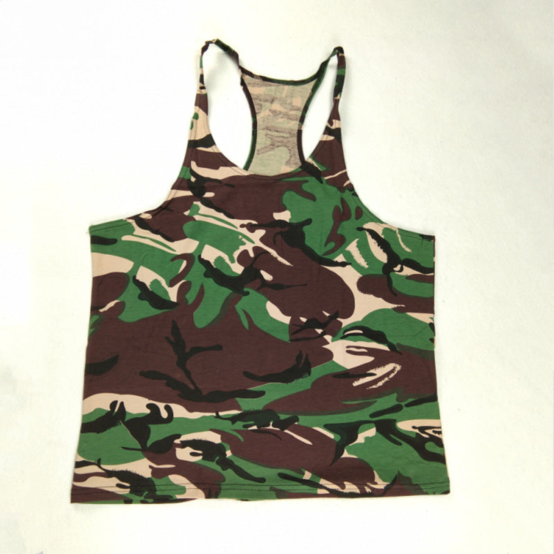 Mens Camouflage Sports Vest for Leisure and Activewear