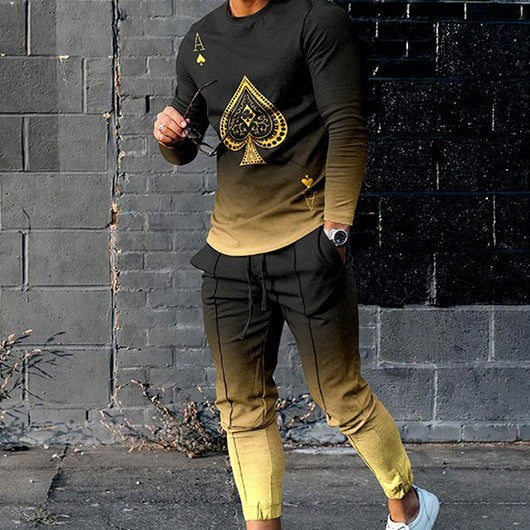3D Printed Casual Suit - Fashionable 3D Digital Printing Two-Piece Set