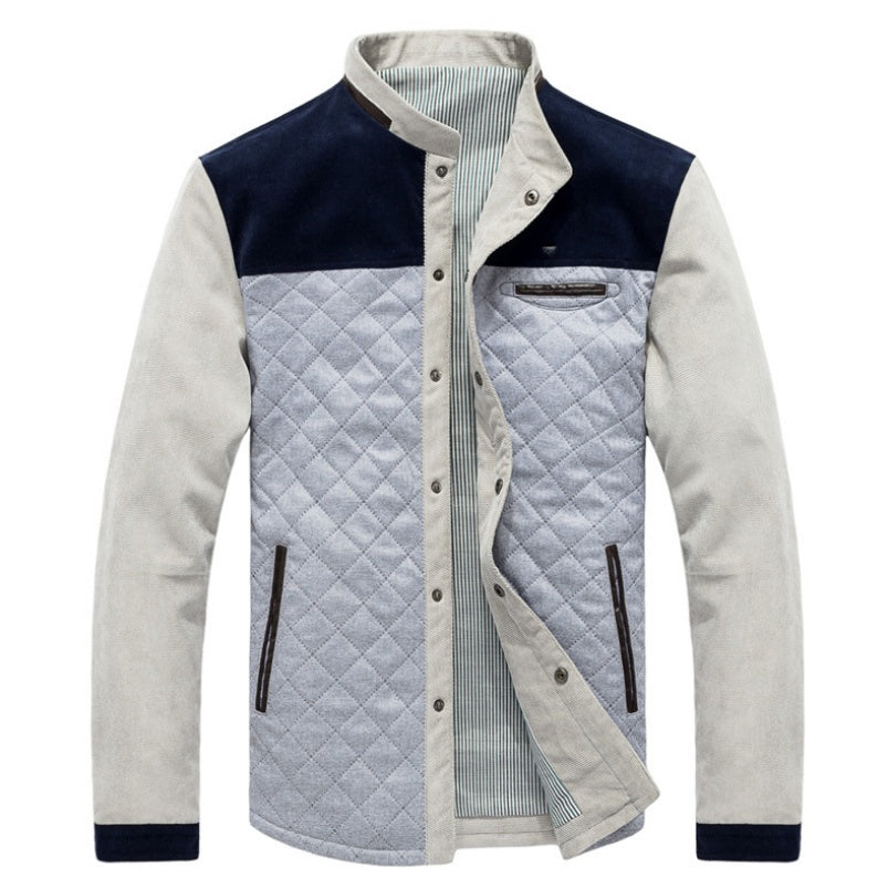 Spring Autumn Men's Casual Jackets Slim Fit Patchwork Coats Sportswear