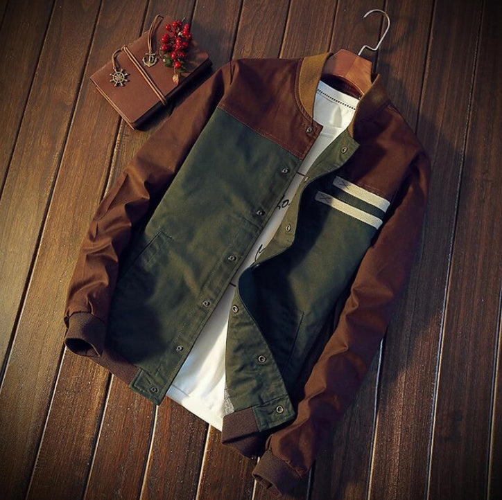 Men's Korean Version Of The Self-cultivation Single-breasted Collar Collar Tide Jacket Men's Casual Jacket Cardigan - TWENTY ONE SEVEN