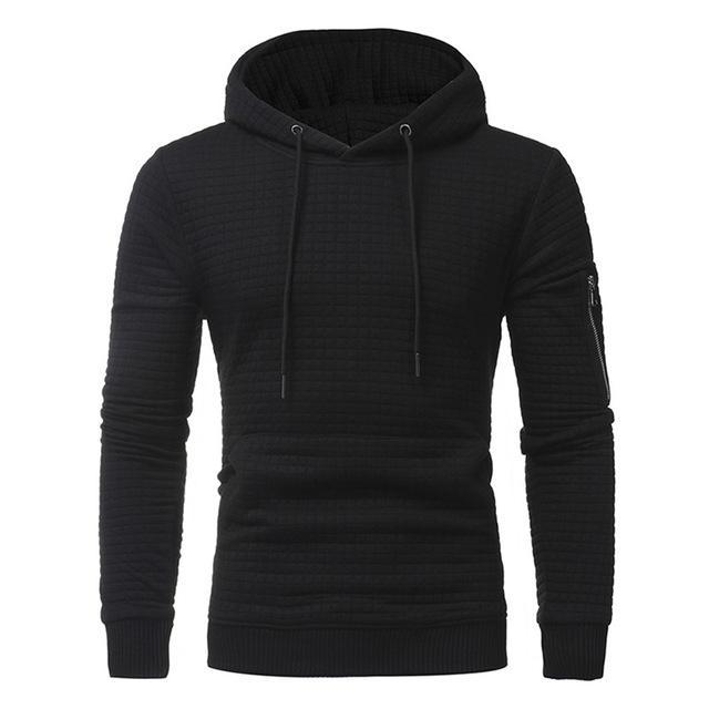 Men's Hoodie with Arm Zipper Long Sleeve Slim Sweatshirt Tops
