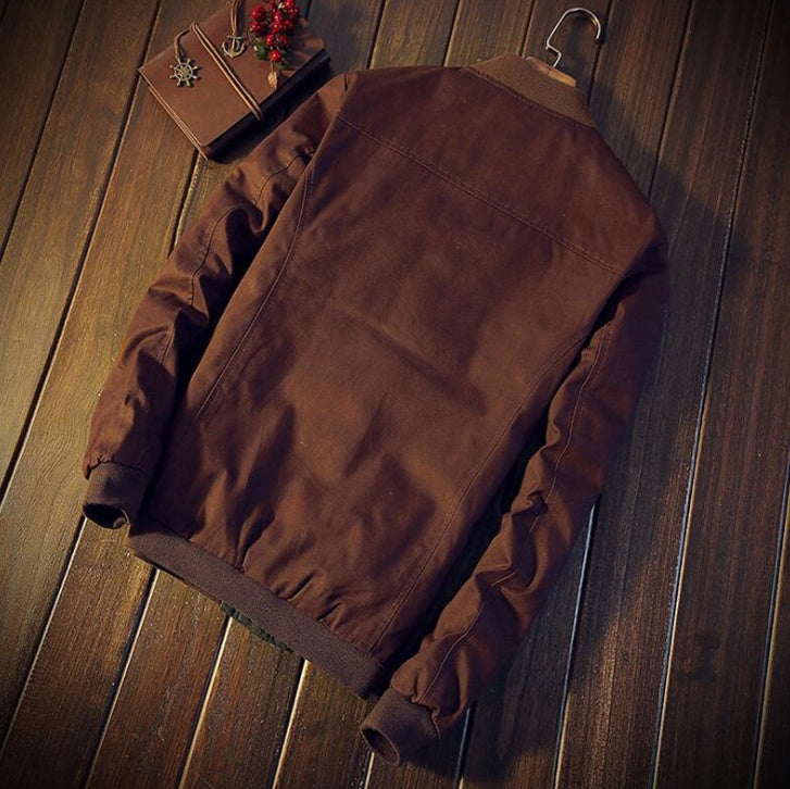 Men's Korean Version Of The Self-cultivation Single-breasted Collar Collar Tide Jacket Men's Casual Jacket Cardigan - TWENTY ONE SEVEN