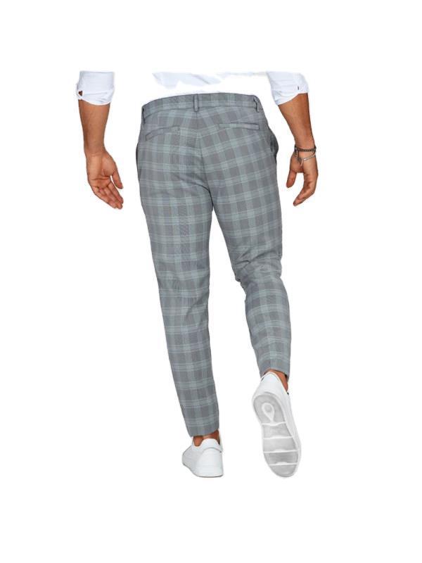 Plaid Print Pants Men's Casual Trousers Loose And Thin - TWENTY ONE SEVEN