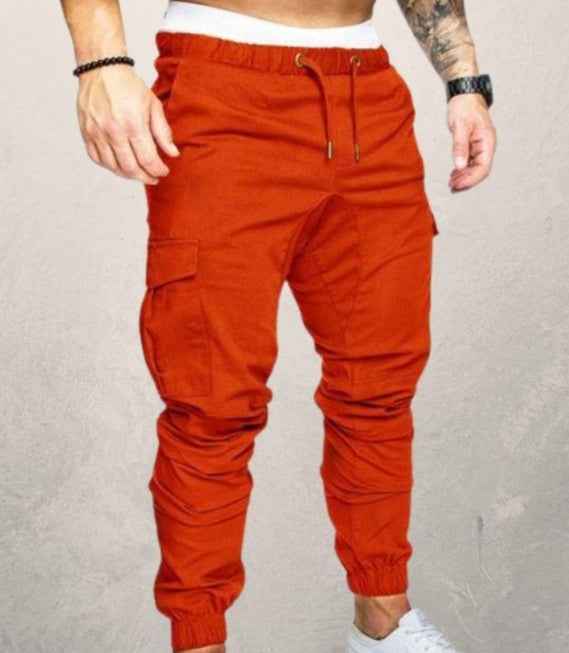 Men's Casual Drawstring Pants - Woven Fabric Casual Pants