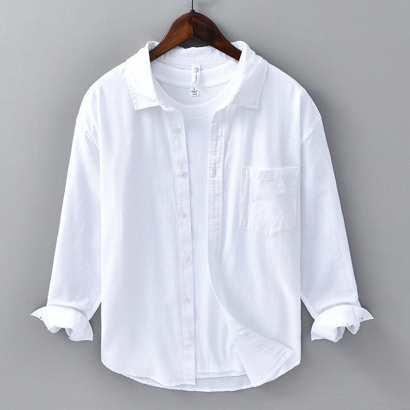Long Linen Sleeves Casual All-Matching Linen Casual Shirt