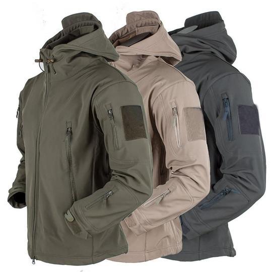 Soft Shell Windproof Jacket for Men - Hooded, Windproof Soft Shell Jacket