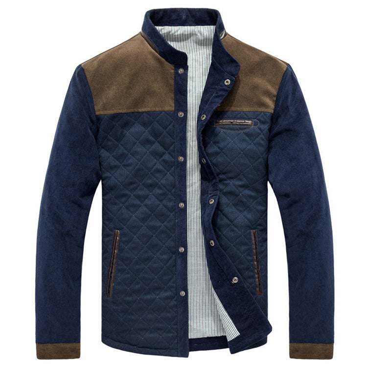 Spring Autumn Men's Casual Jackets Slim Fit Patchwork Coats Sportswear