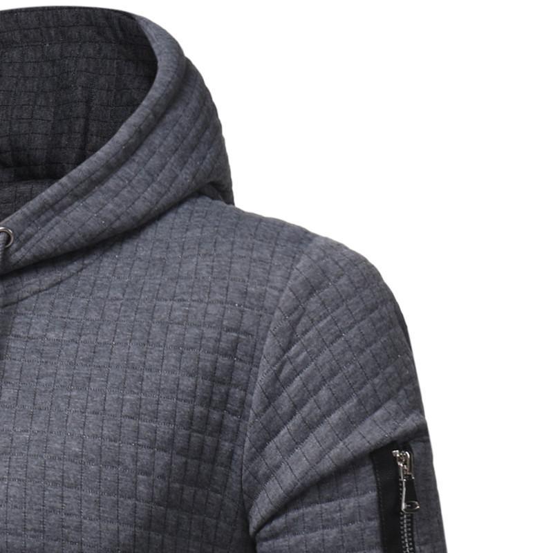Men's Hoodie with Arm Zipper Long Sleeve Slim Sweatshirt Tops