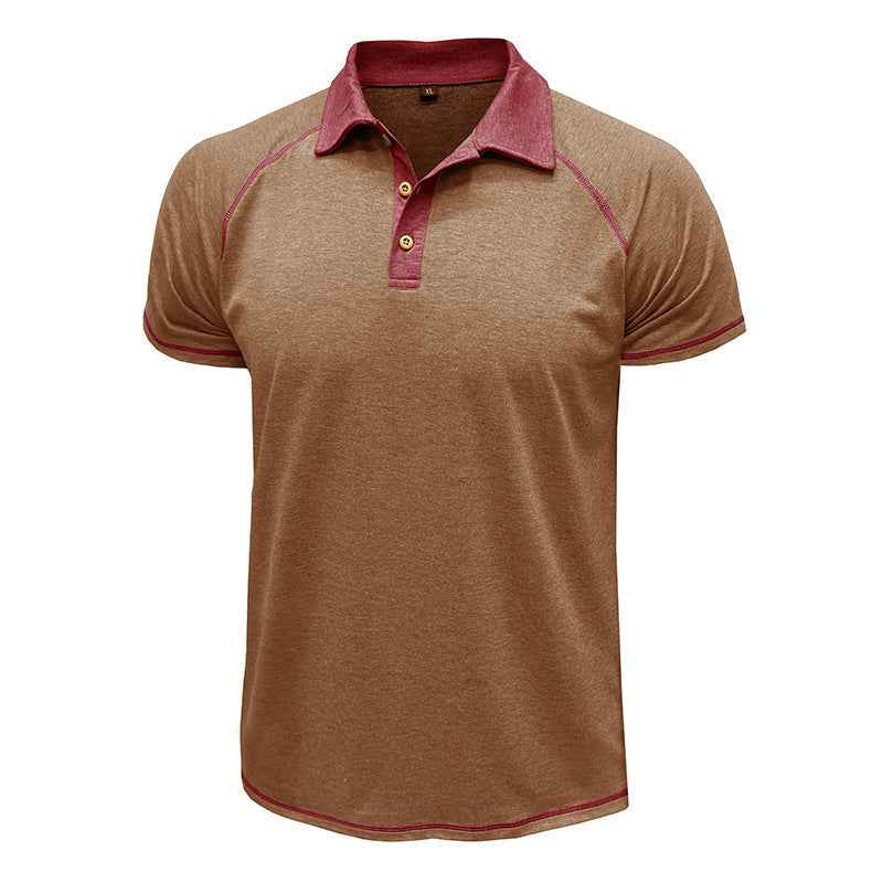 Short-sleeved Men's Polo T-shirt with Lapel - Stylish Bottoming Shirt for Men
