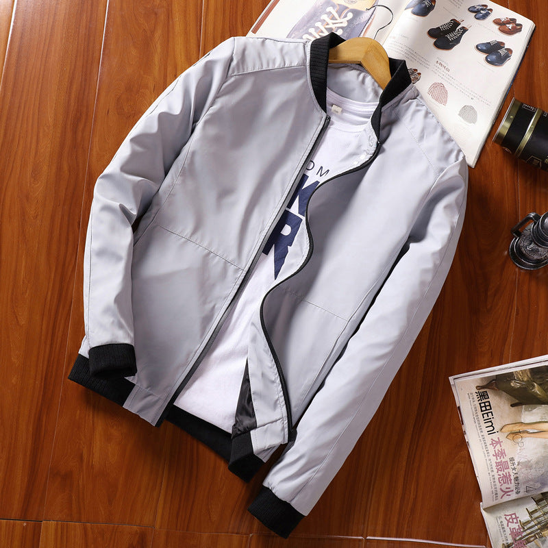Slim Baseball Jacket Men - Spring New Trend Slim Fit Youth Baseball Uniform
