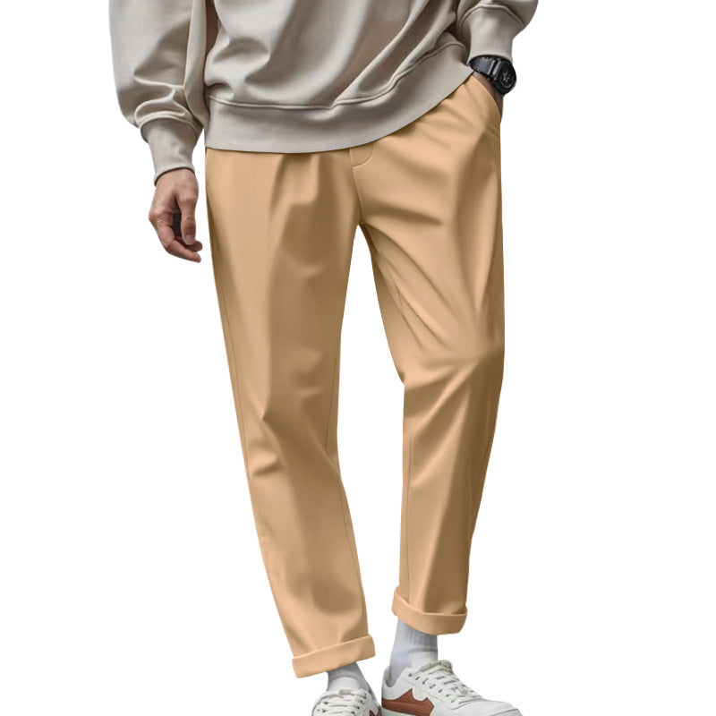 Men's Quick-Drying Trousers for Casual Business, Loose Comfortable Waist-tied Design
