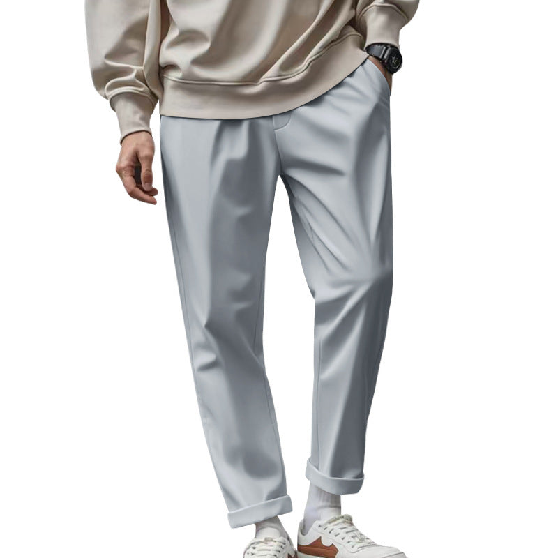 Men's Quick-Drying Trousers for Casual Business, Loose Comfortable Waist-tied Design