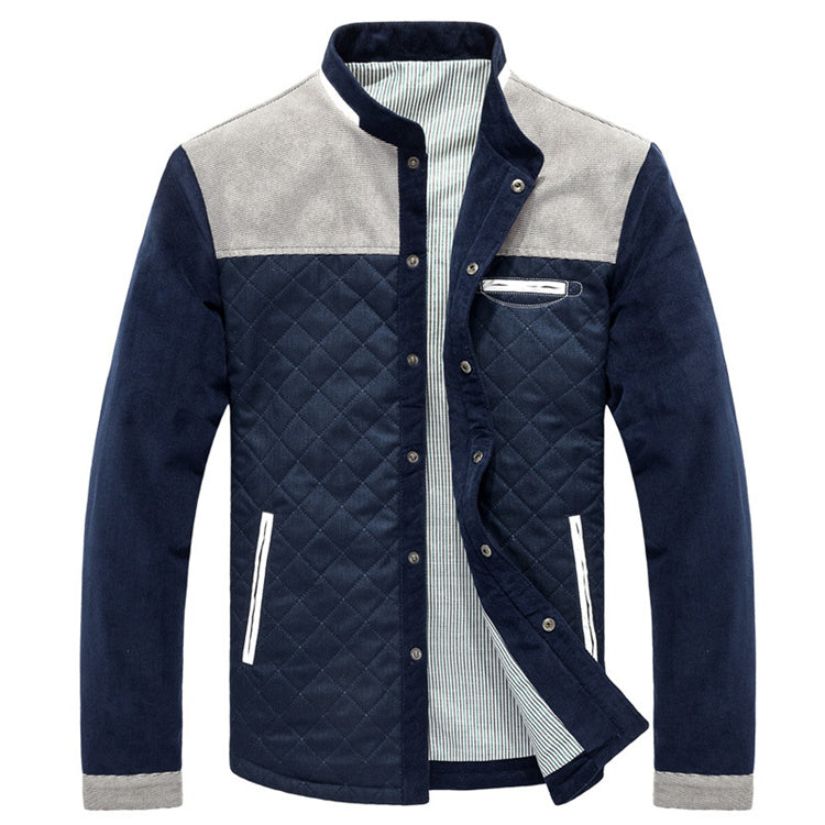 Spring Autumn Men's Casual Jackets Slim Fit Patchwork Coats Sportswear