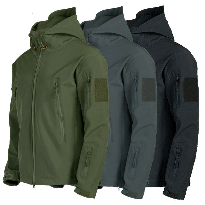 Soft Shell Windproof Jacket for Men - Hooded, Windproof Soft Shell Jacket