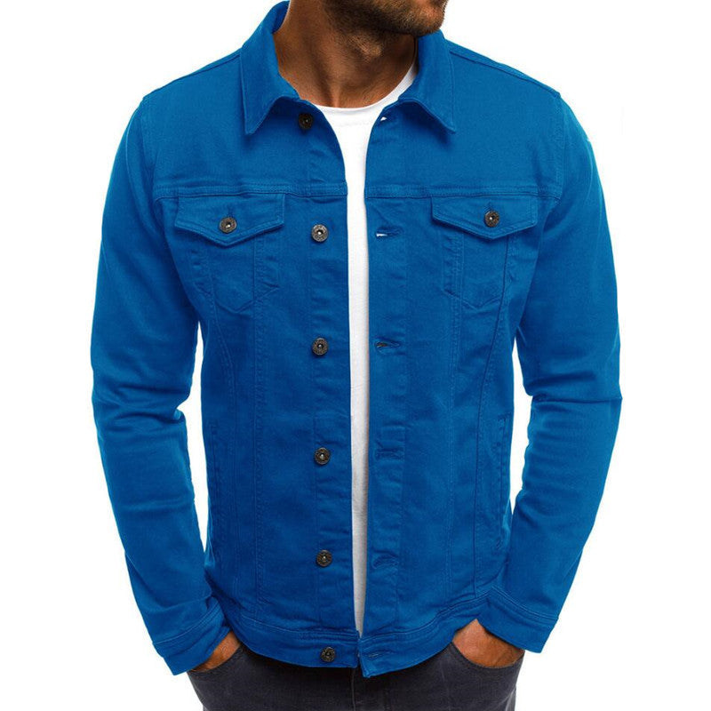 Casual Denim Button Shirt Men - Stylish Jacket for Everyday Wear