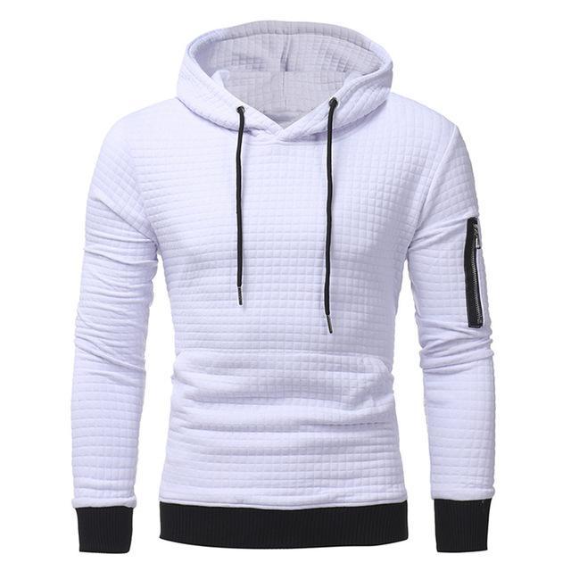 Men's Hoodie with Arm Zipper Long Sleeve Slim Sweatshirt Tops