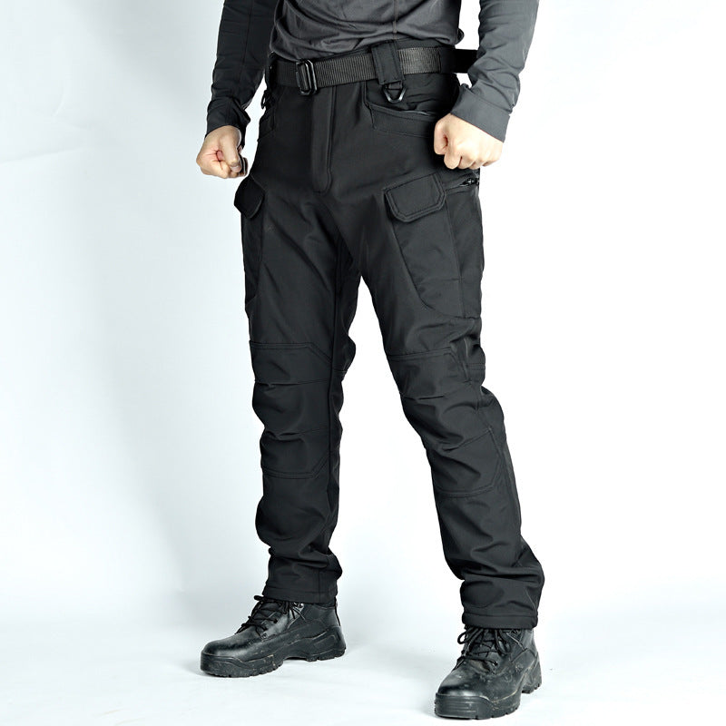 Winter Tactical Pants Men's Waterproof Fleece-lined Soft Shell Shark Skin