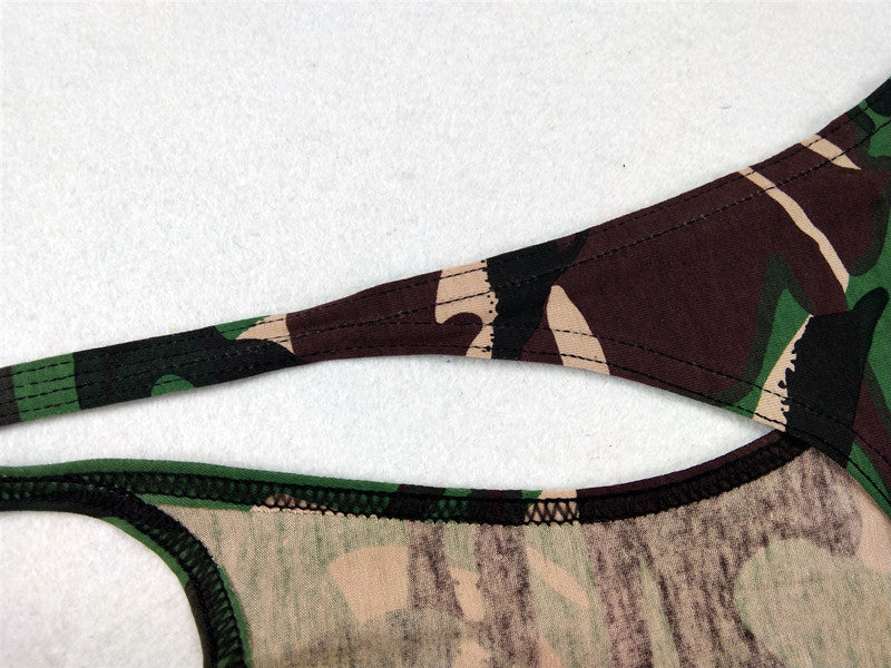 Mens Camouflage Sports Vest for Leisure and Activewear