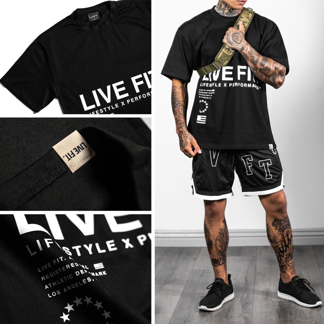 Breathable Sports Shirt for Men | Sports Round Neck Wide Shoulder Short Sleeve Fashion