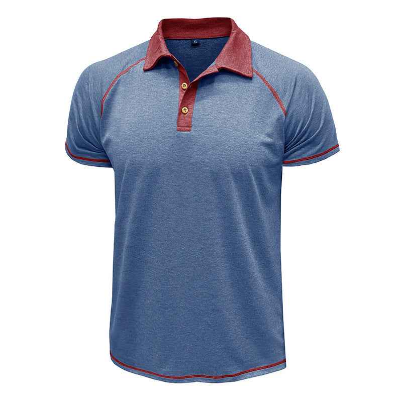 Short-sleeved Men's Polo T-shirt with Lapel - Stylish Bottoming Shirt for Men