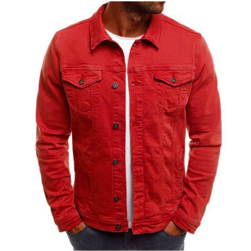 Casual Denim Button Shirt Men - Stylish Jacket for Everyday Wear