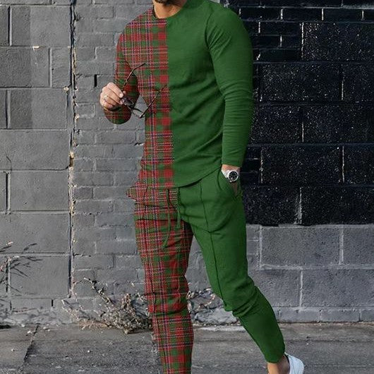 3D Printed Casual Suit - Fashionable 3D Digital Printing Two-Piece Set