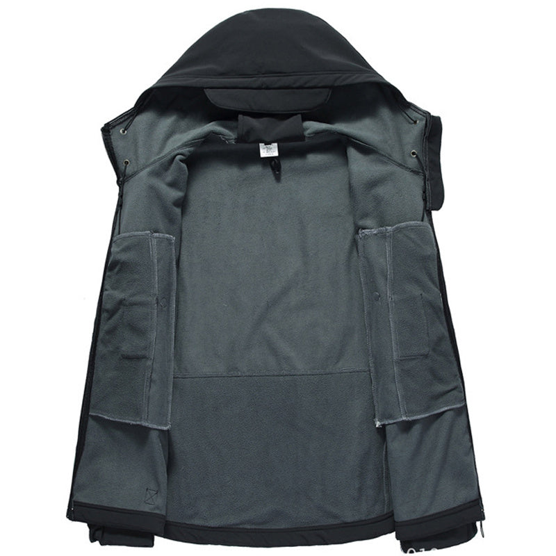 Soft Shell Windproof Jacket for Men - Hooded, Windproof Soft Shell Jacket