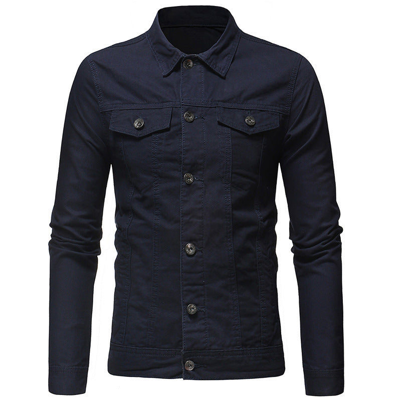 Solid Color Denim Jacket - Stylish Denim Jacket Shirt for Every Occasion