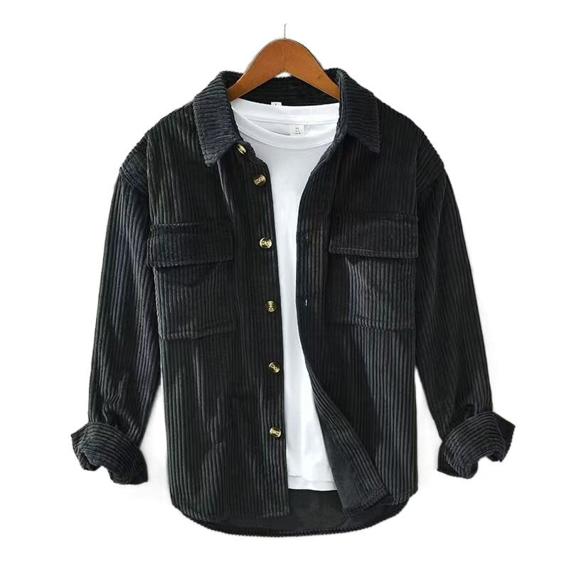 High-end Corduroy Shirt for Men - Spring and Autumn Collection
