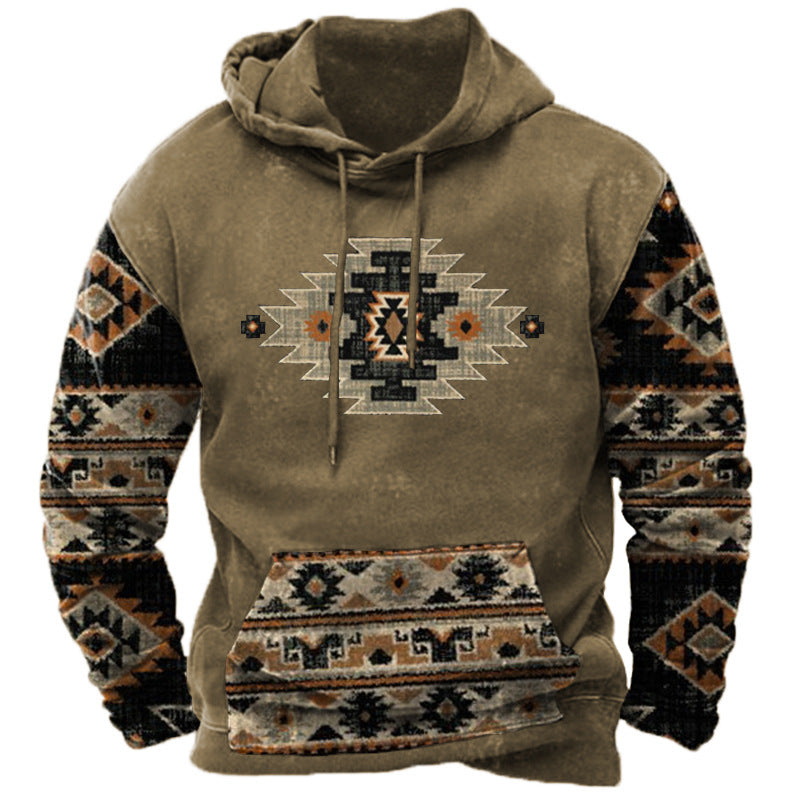 3D Print Mens Hoodie - Trendy Digital Print Hoodie for Men