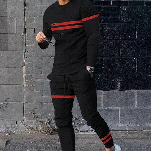 3D Printed Casual Suit - Fashionable 3D Digital Printing Two-Piece Set