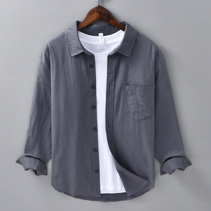 Long Linen Sleeves Casual All-Matching Linen Casual Shirt