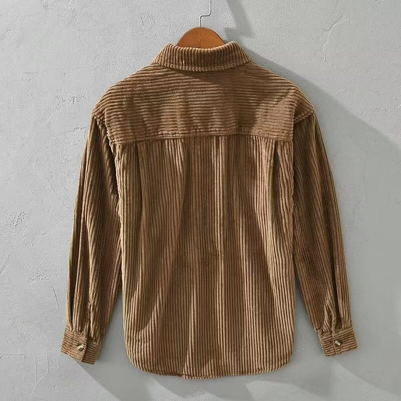 High-end Corduroy Shirt for Men - Spring and Autumn Collection