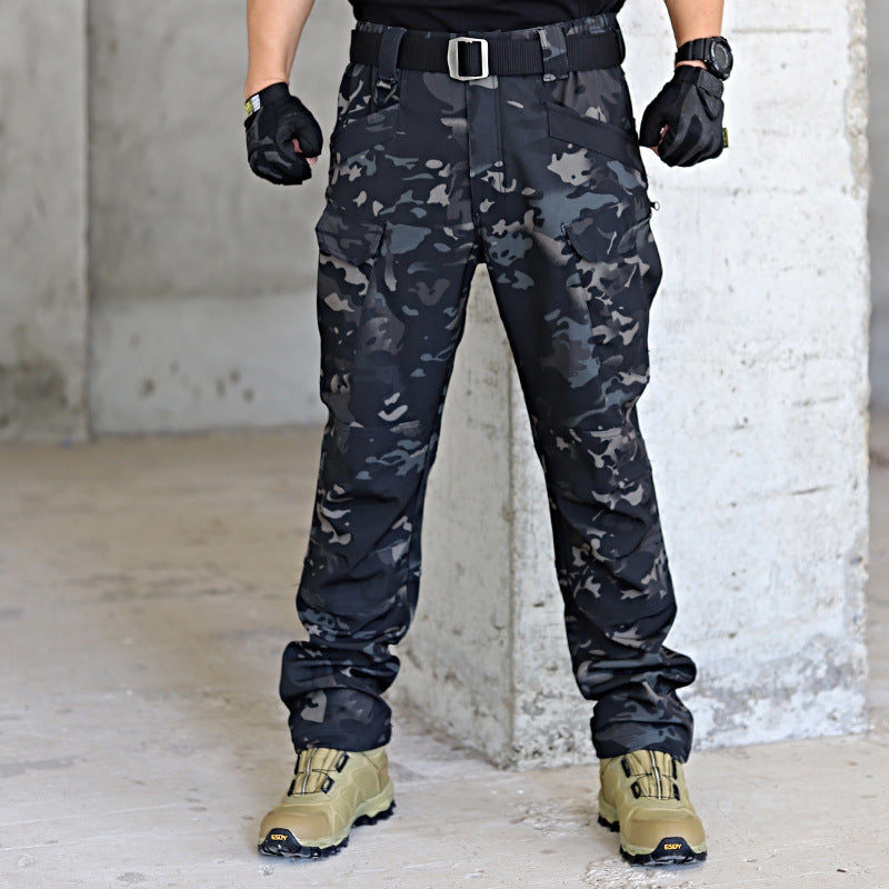 Winter Tactical Pants Men's Waterproof Fleece-lined Soft Shell Shark Skin
