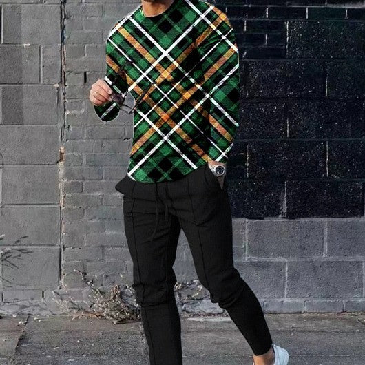3D Printed Casual Suit - Fashionable 3D Digital Printing Two-Piece Set