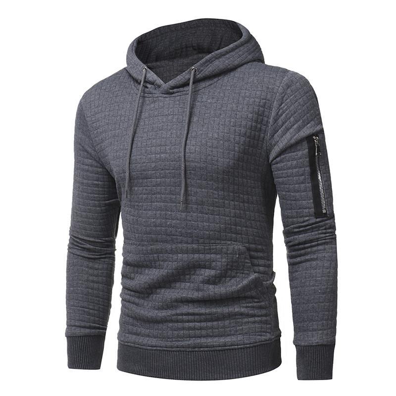 Men's Hoodie with Arm Zipper Long Sleeve Slim Sweatshirt Tops