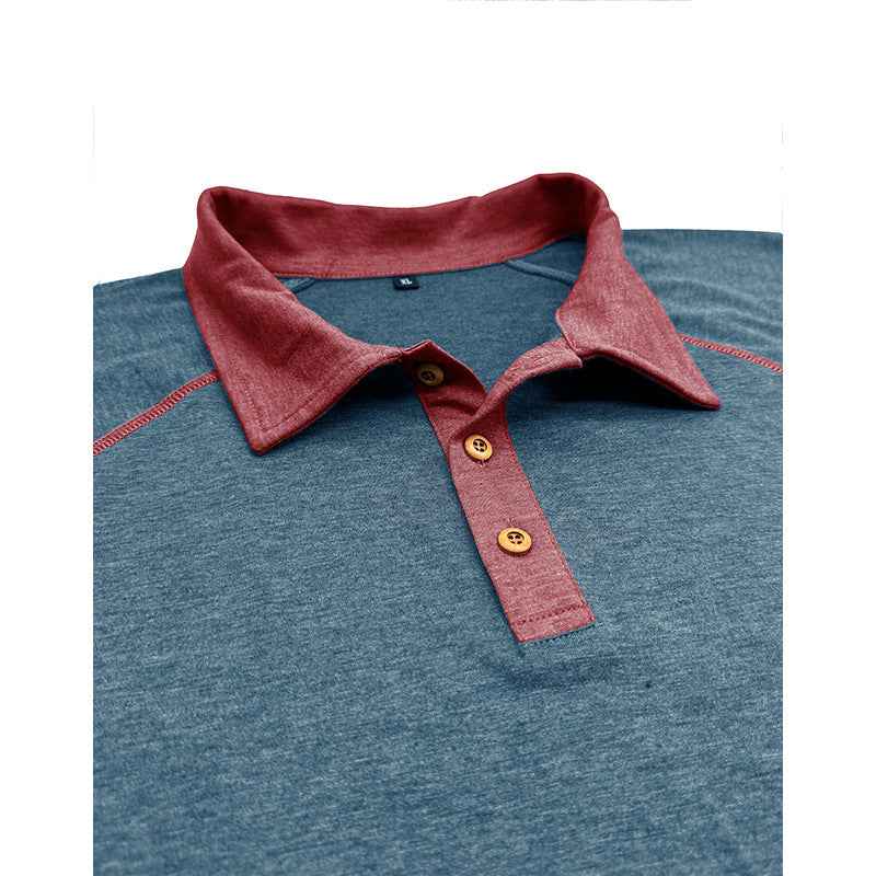 Short-sleeved Men's Polo T-shirt with Lapel - Stylish Bottoming Shirt for Men
