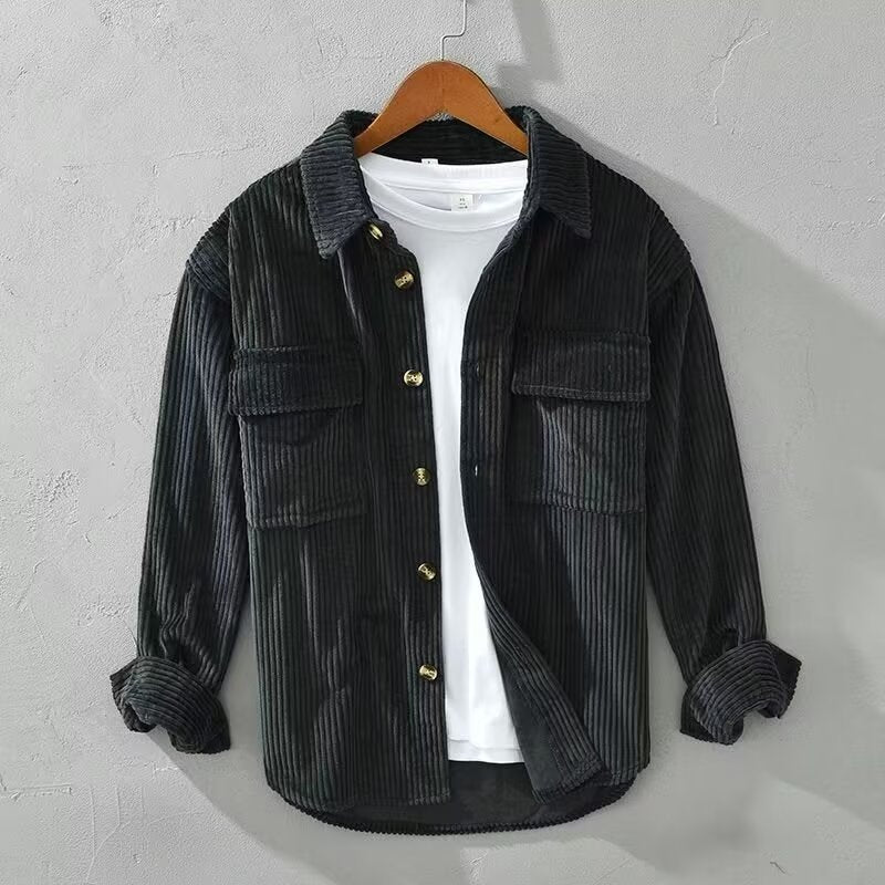 High-end Corduroy Shirt for Men - Spring and Autumn Collection