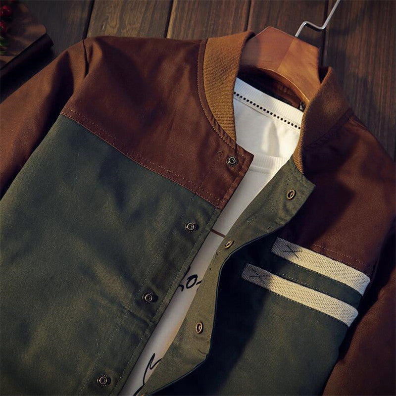 Men's Korean Version Of The Self-cultivation Single-breasted Collar Collar Tide Jacket Men's Casual Jacket Cardigan - TWENTY ONE SEVEN