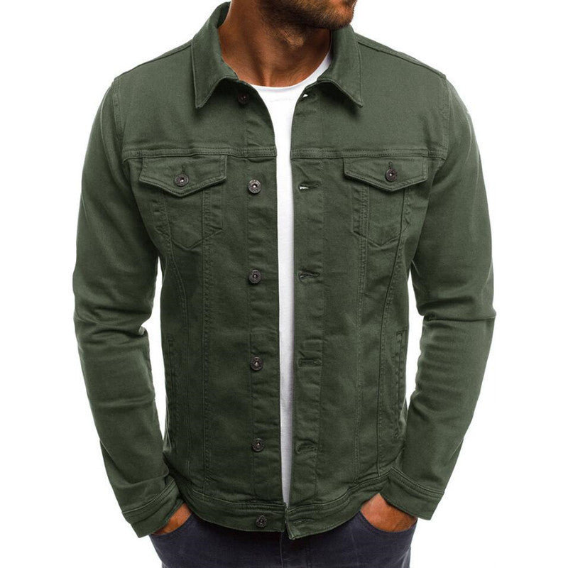 Casual Denim Button Shirt Men - Stylish Jacket for Everyday Wear
