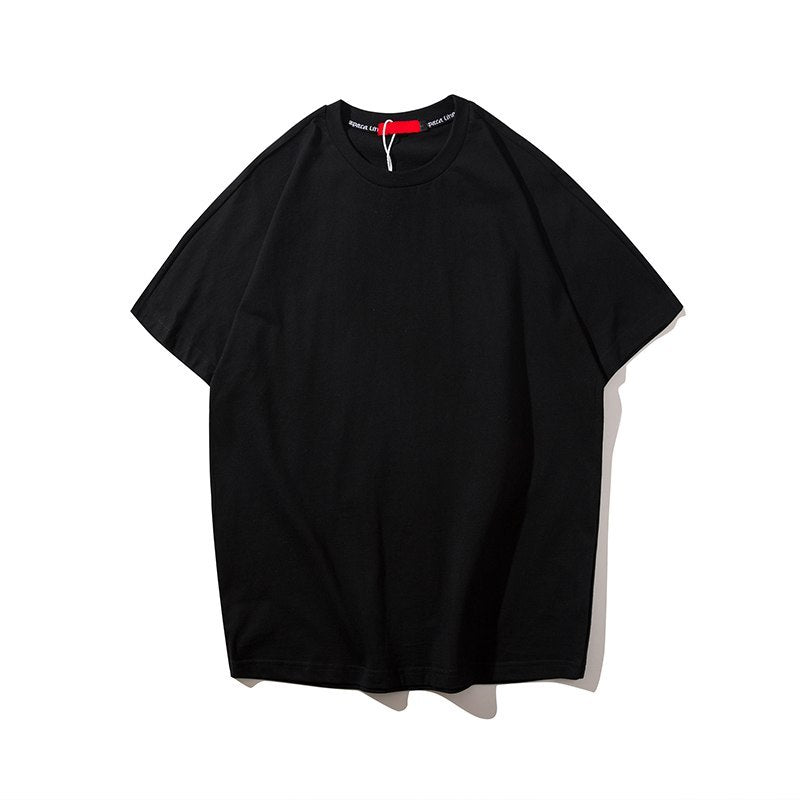 Summer Loose Style T-shirt Short Sleeve O-neck Letter Full Printed Hip Hop Tee Shirt Men's T Shirts Cotton - TWENTY ONE SEVEN