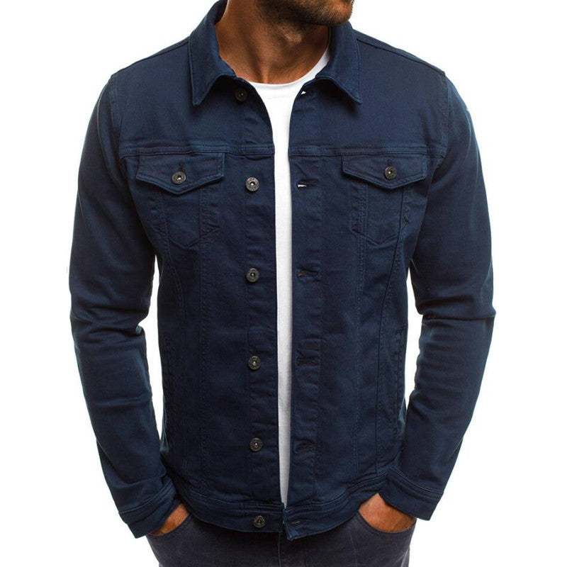 Casual Denim Button Shirt Men - Stylish Jacket for Everyday Wear