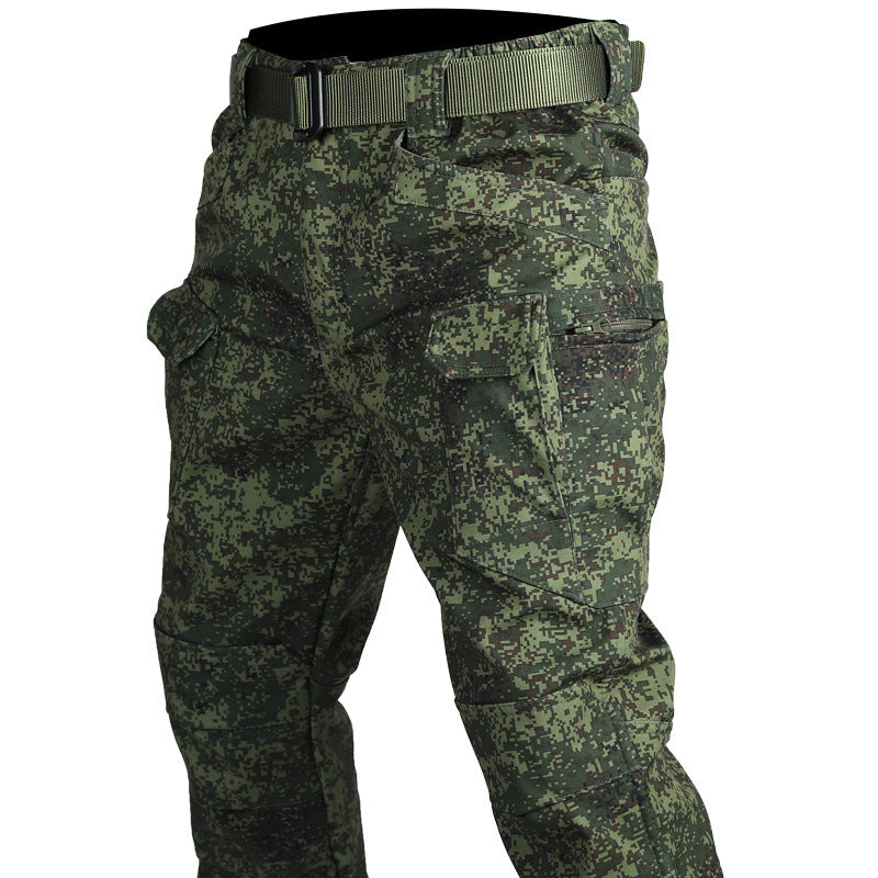 Winter Tactical Pants Men's Waterproof Fleece-lined Soft Shell Shark Skin