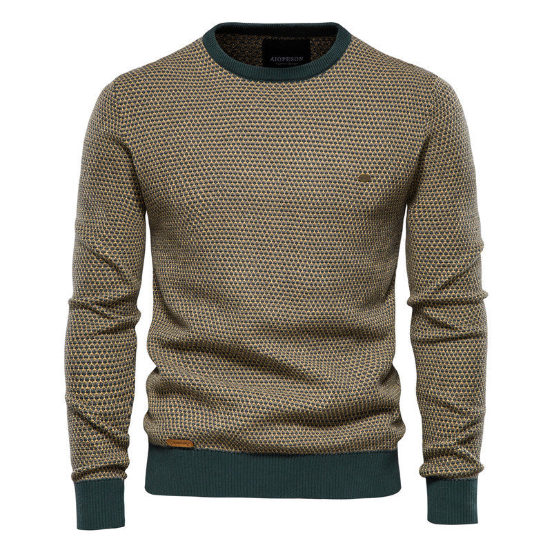 Casual Hit Color Men's European Size Shirt Trend Pullover - TWENTY ONE SEVEN