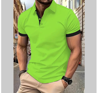 Men's Short Sleeve Business Shirt Summer Casual Polo Shirts - TWENTY ONE SEVEN