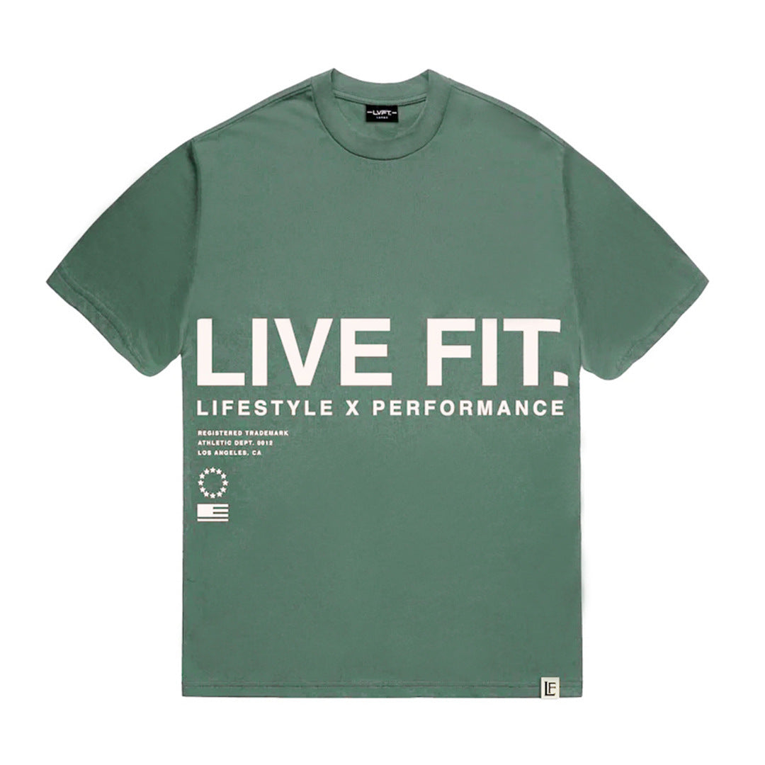 Breathable Sports Shirt for Men | Sports Round Neck Wide Shoulder Short Sleeve Fashion