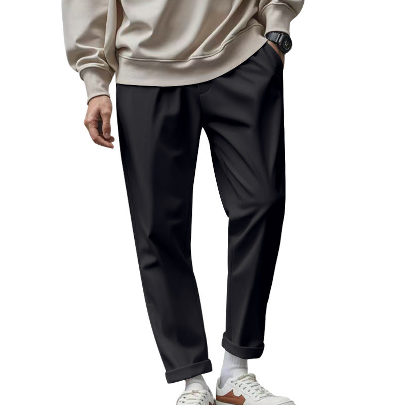Men's Quick-Drying Trousers for Casual Business, Loose Comfortable Waist-tied Design