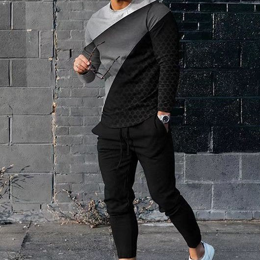 3D Printed Casual Suit - Fashionable 3D Digital Printing Two-Piece Set