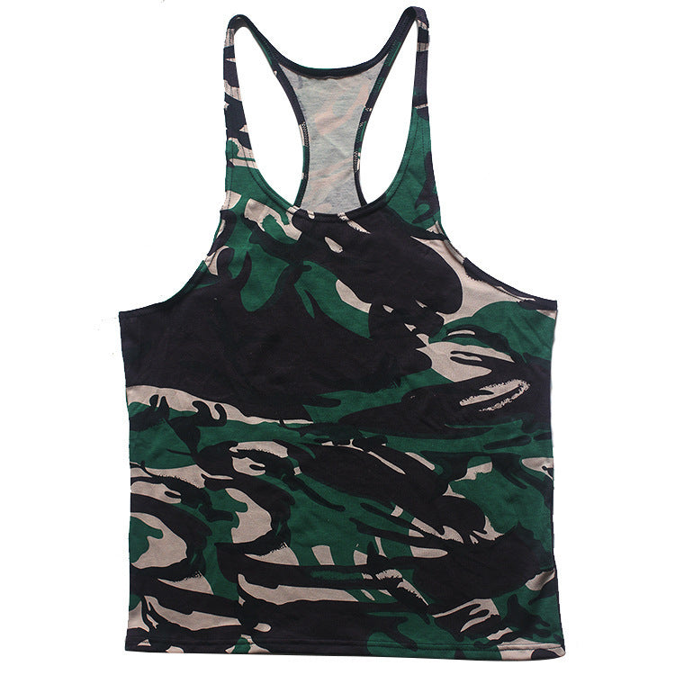 Mens Camouflage Sports Vest for Leisure and Activewear